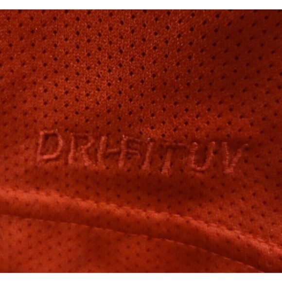 Nike Dri-Fit UV Mens Red Short Sleeve Collared Polyester Golf Polo Shirt Sz L - Picture 4 of 11